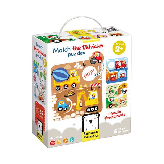 Banana Panda Match the Vehicles Puzzles Set
